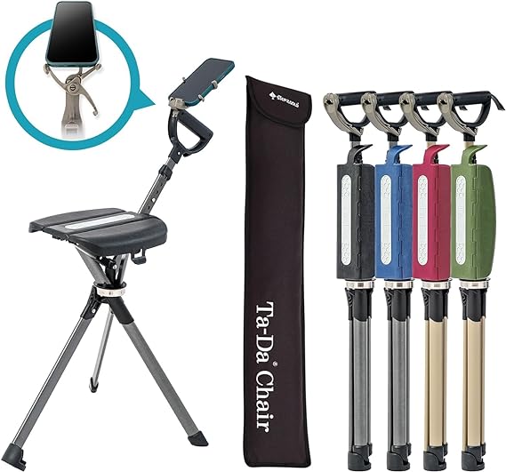 Walking Cane with Chair for Camping, Hiking and Elderly